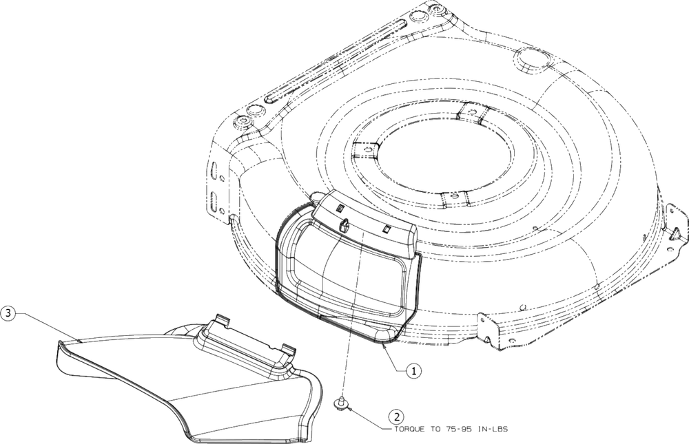 Chuteandmulch Diagram and Parts List for 12AVB2M5345 2017 Yard Machines Lawn Mower